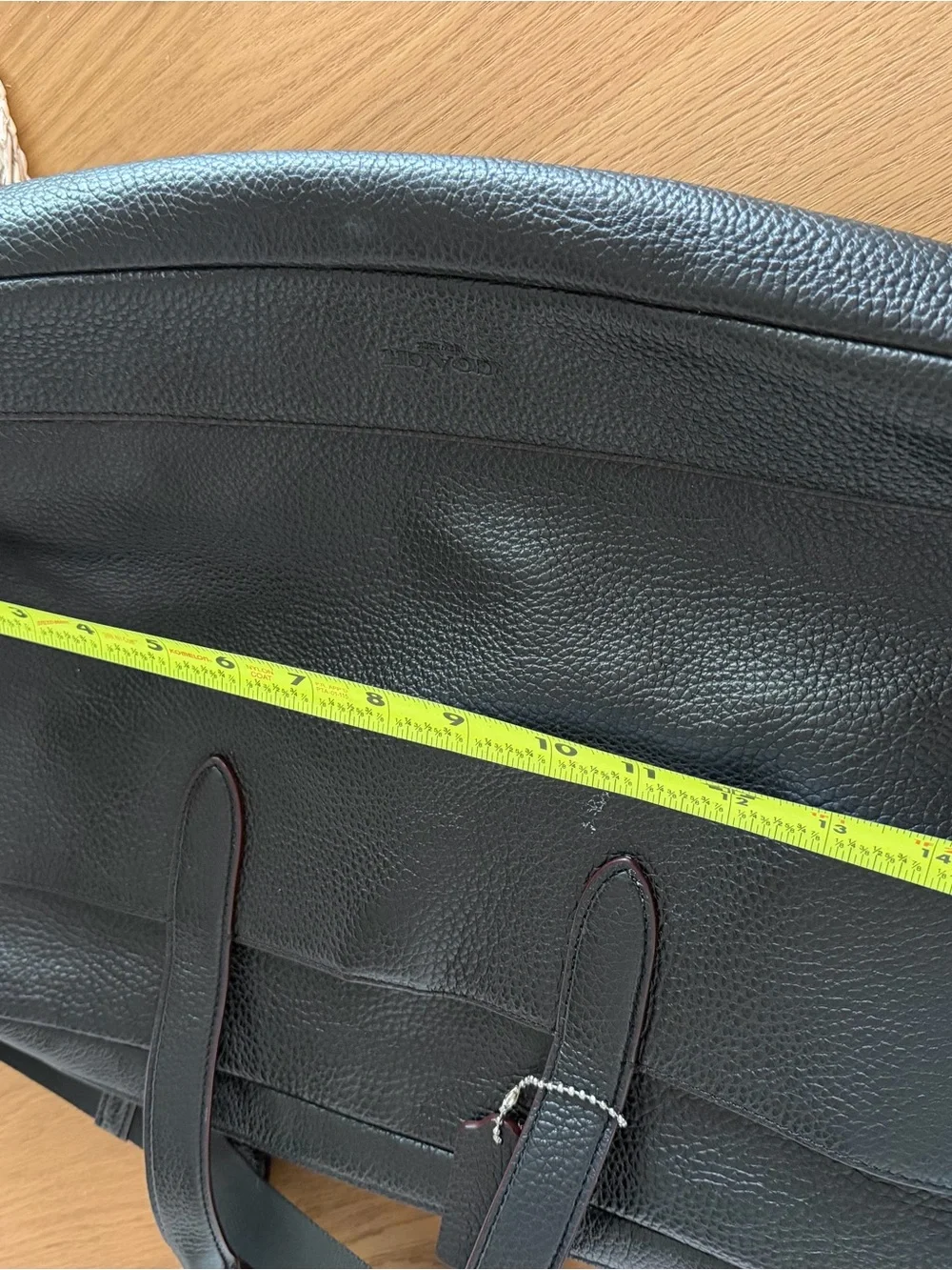 Coach Men's/unisex Hamilton Black Pebbled Leather Laptop Bag Crossbody